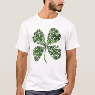 Unendlich Glückliches vierblättriges Kleeblatt T-Shirt