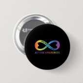 Unendlich Herzinfarkt Liebe Autismus Bewusstsein b Button (Vorne & Hinten)