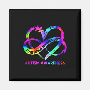 Unendlich Herzinfarkt Liebe Autismus Bewusstsein b Magnet