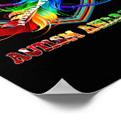 Unendlich Herzinfarkt Liebe Autismus Bewusstsein b Poster (Ecke)