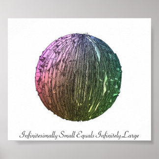 Unendlich kleine Equals unendlich groß Poster