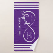 Unendlich Personalisiert Familienname und Est. Dat Badehandtuch (Badehandtuch)