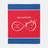 Unendlich Personalisiert Familienname und Est. Dat Fleecedecke (Vorderseite)