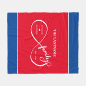 Unendlich Personalisiert Familienname und Est. Dat Fleecedecke (Vorderseite (Horizontal))