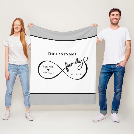 Unendlich Personalisiert Familienname und Est. Dat Fleecedecke (Beispiel)