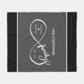 Unendlich Personalisiert Familienname und Est. Dat Fleecedecke (Vorderseite (Horizontal))