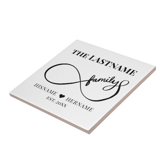 Unendlich Personalisiert Familienname und Est. Dat Fliese (Seite)