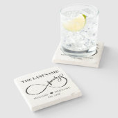 Unendlich Personalisiert Familienname und Est. Dat Steinuntersetzer (Seitenansicht)