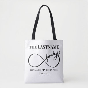 Unendlich Personalisiert Familienname und Est. Dat Tasche