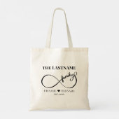 Unendlich Personalisiert Familienname und Est. Dat Tragetasche (Rückseite)