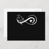 Unendlich Symbol Pferd Herz Reitrennen Geschenk Postkarte (Vorne/Hinten)