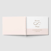 Unendlich Symbol White Blush Minimalist Hochzeit Gästebuch (Voll)