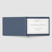 Unendlich Symbol White Navy Blue Elegante Hochzeit Gästebuch (Voll)