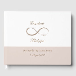 Unendlich Symbol White Rose Minimalistische Hochze Gästebuch