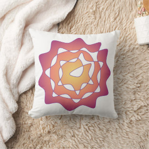 Unendliche Blume Pink Gelb Perpetual Art Kissen