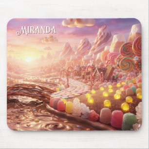 unendliche Bonbonwelt und Schokoladenfluss & Gummi Mousepad