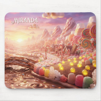 unendliche Bonbonwelt und Schokoladenfluss & Gummi Mousepad