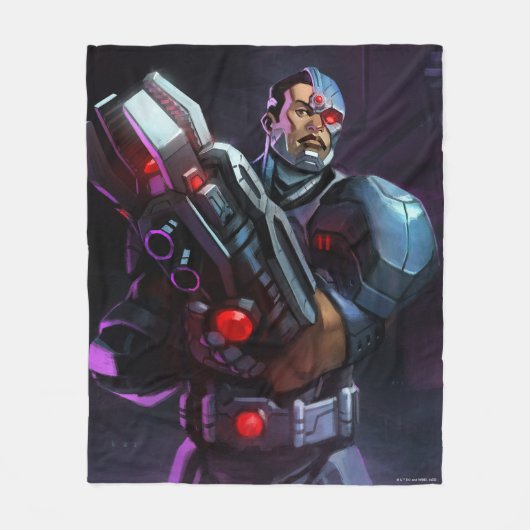 Unendliche Cyborg-Illustration Fleecedecke (Vorderseite)