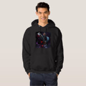 Unendliche Cyborg-Illustration Hoodie (Vorne ganz)