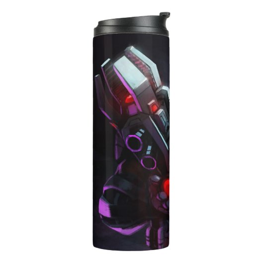 Unendliche Cyborg-Illustration Thermosbecher (Nach links gedreht)