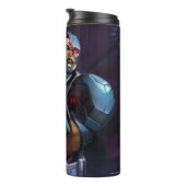 Unendliche Cyborg-Illustration Thermosbecher (Nach rechts gedreht)