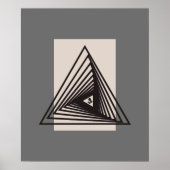 Unendliche Dreiecke Minimalistisch Poster (Vorne)