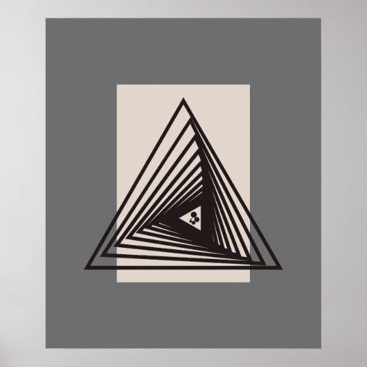 Unendliche Dreiecke Minimalistisch Poster (Vorne)