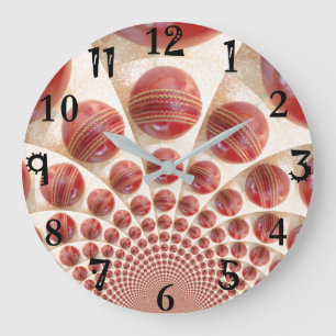 Unendliche Eleganz: Kaleidoskopische Cricket-Momen Große Wanduhr