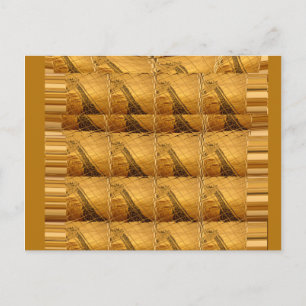 Unendliche goldene Giraffe Tier Motiv Kunst Druck Postkarte