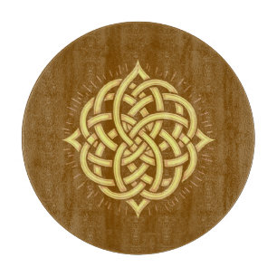 Unendliche Harmonie: Heilige Mandala-Kelten-Symbol Schneidebrett
