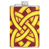 Unendliche Harmonie: Heilige Mandala keltische Sym Flachmann (Vorderseite)