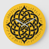 Unendliche Harmonie: Heilige Mandala keltische Sym Große Wanduhr (Vorderseite)