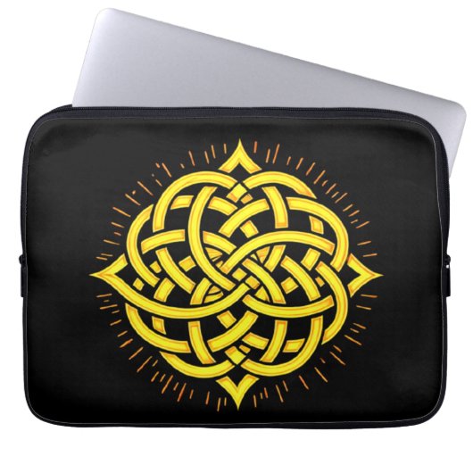 Unendliche Harmonie: Heilige Mandala keltische Sym Laptopschutzhülle (Vorderseite)