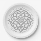Unendliche Harmonie: Heilige Mandala keltische Sym Pappteller (Vorderseite)