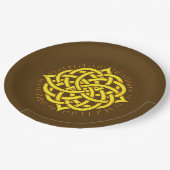 Unendliche Harmonie: Heilige Mandala keltische Sym Pappteller (Schrägansicht)