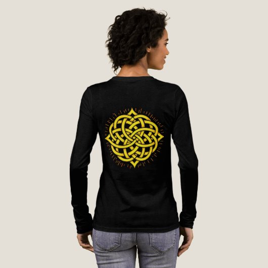 Unendliche Harmonie: Heilige Mandala keltische Sym Tri-Blend Shirt (Voller Rückseite)