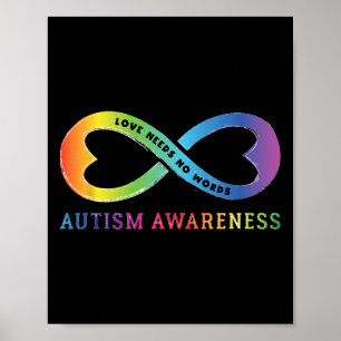 Unendliche Herz Liebe Autismus-Bewusstsein braucht Poster