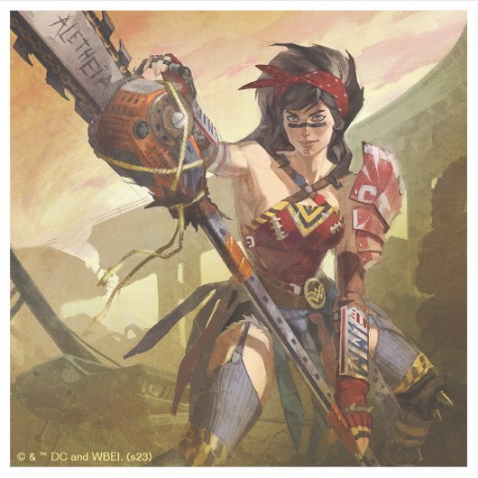 Unendliche Illustration der Atomwunder-Frau in der Aufkleber (Vorderseite)