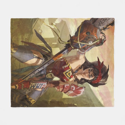 Unendliche Illustration der Atomwunder-Frau in der Fleecedecke (Vorderseite (Horizontal))