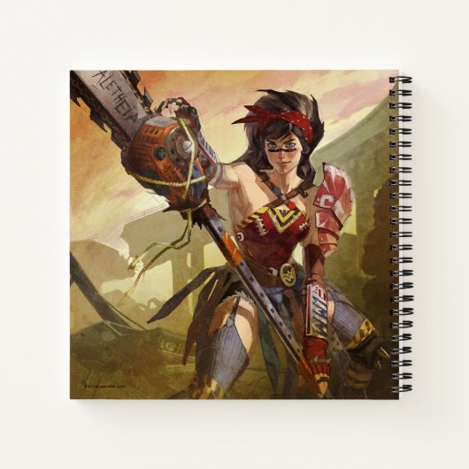 Unendliche Illustration der Atomwunder-Frau in der Notizblock (Rückseite)