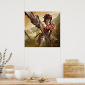 Unendliche Illustration der Atomwunder-Frau in der Poster (Küche)