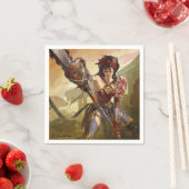 Unendliche Illustration der Atomwunder-Frau in der Serviette (Beispiel)