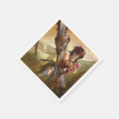 Unendliche Illustration der Atomwunder-Frau in der Serviette (Ecke)