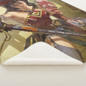 Unendliche Illustration der Atomwunder-Frau in der Sherpadecke (3/4)