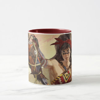 Unendliche Illustration der Atomwunder-Frau in der Tasse