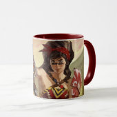 Unendliche Illustration der Atomwunder-Frau in der Tasse (VorderseiteRechts)