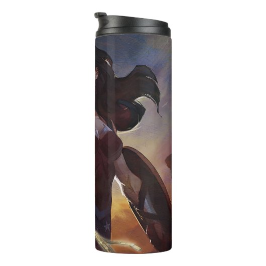 Unendliche Illustration über das Wunder der Frau i Thermosbecher (Nach rechts gedreht)