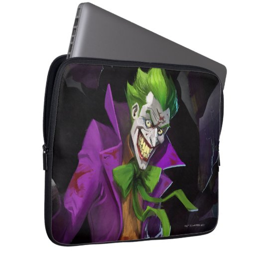Unendliche Illustration über den Joker einer Krise Laptopschutzhülle (Vorne Rechts)