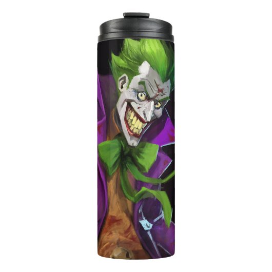 Unendliche Illustration über den Joker einer Krise Thermosbecher (Vorderseite)