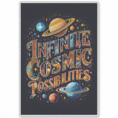 Unendliche kosmische Möglichkeiten – Farbausbruch Aufkleber (Vorderseite)